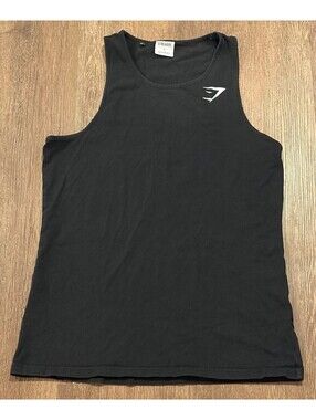 Gymshark Women’s Tank Top Small Black Sleeveless Athletic Workout Gym Training S
